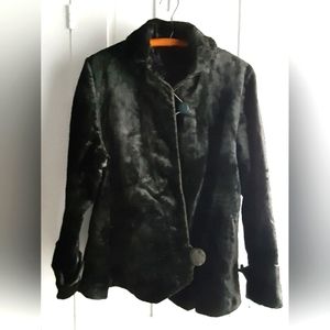 Vintage black velvety coat